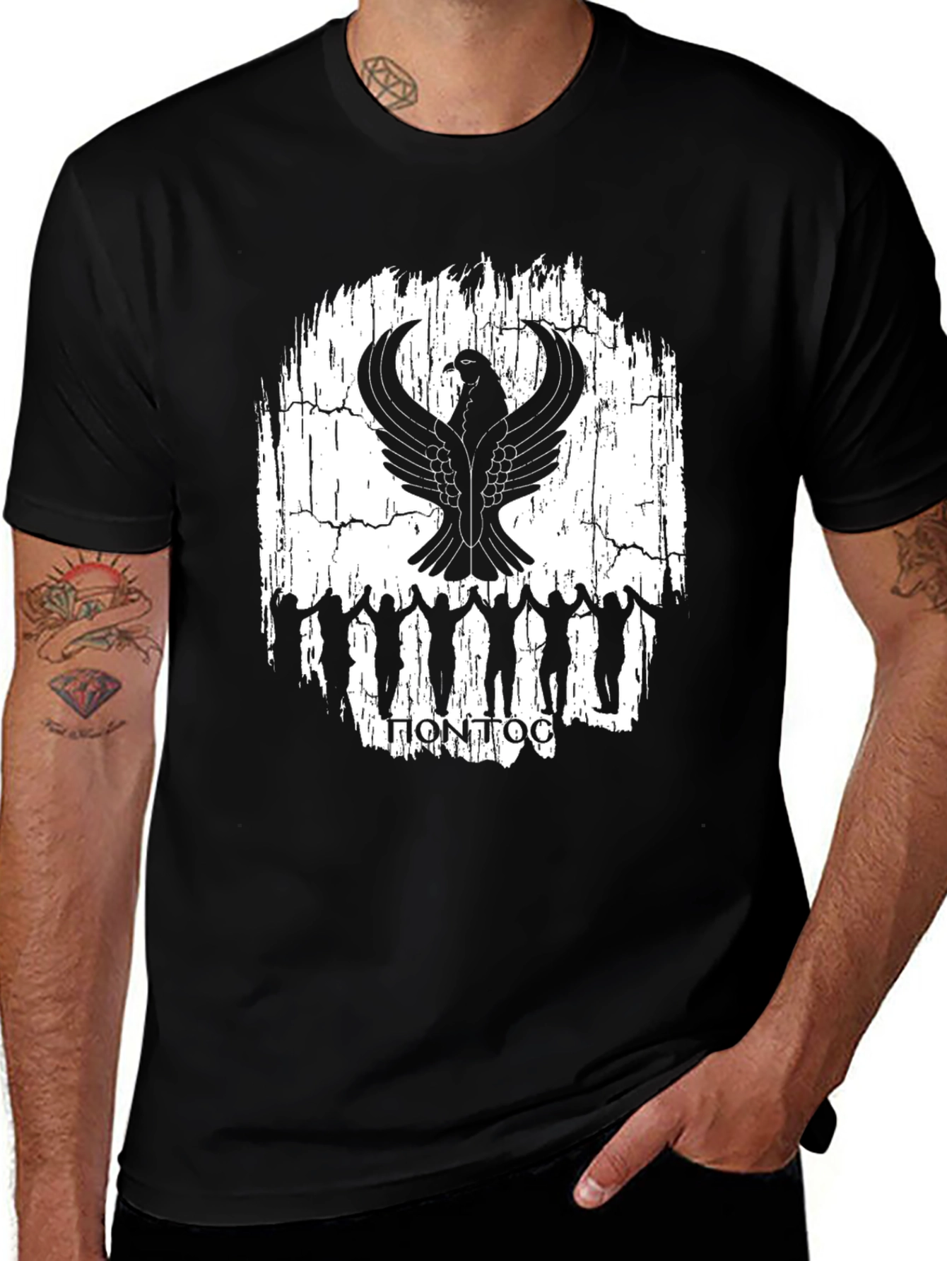 Pontos T-Shirt with Eagle Design