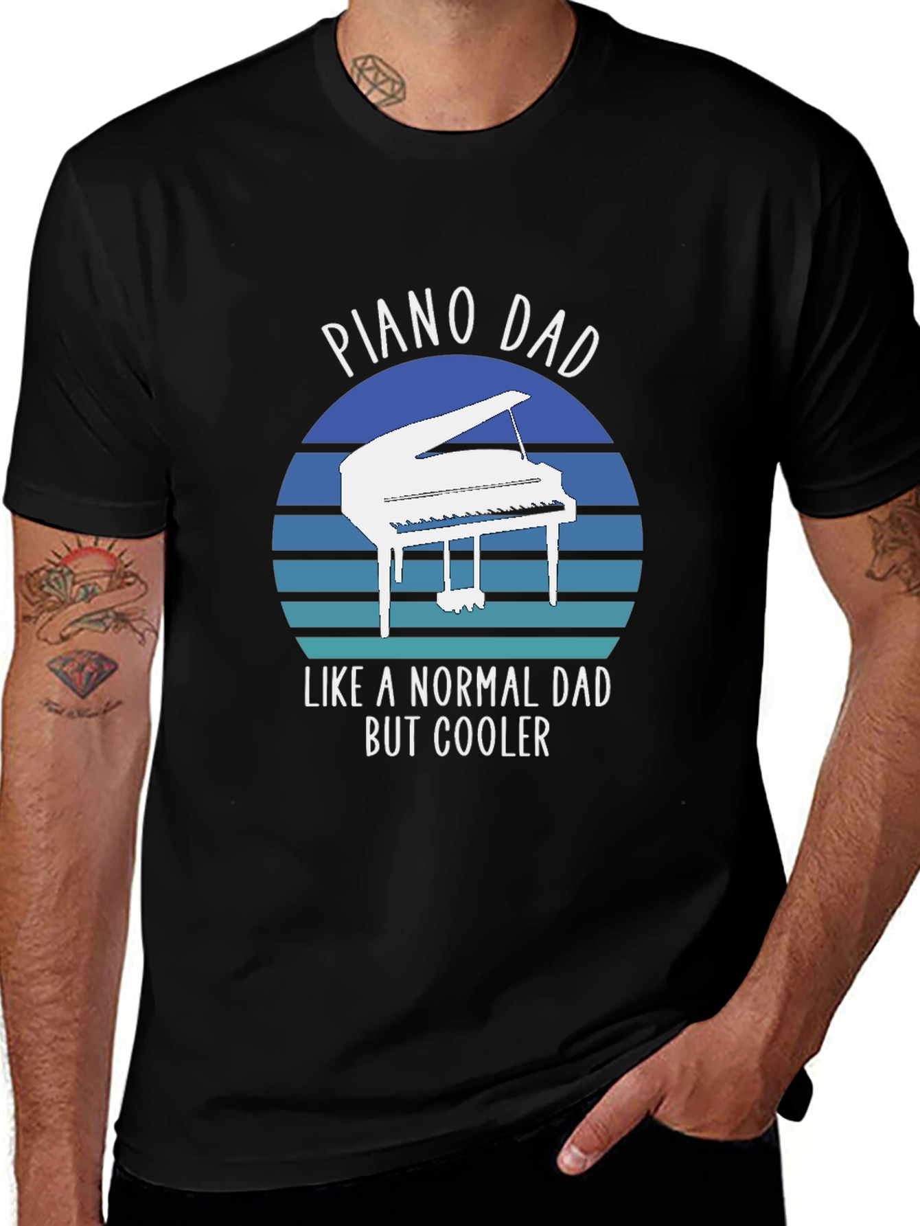 Piano Dad T-Shirt - Cool Dad Tee