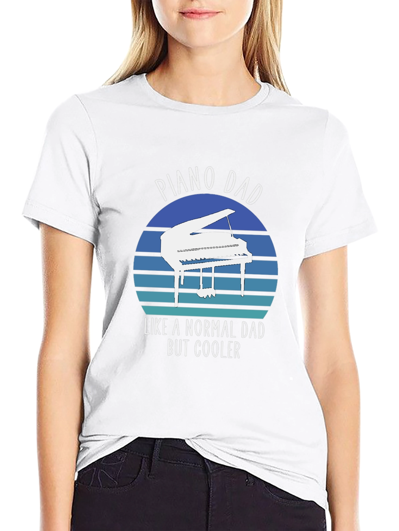 Piano Dad T-Shirt - Cool Dad Tee
