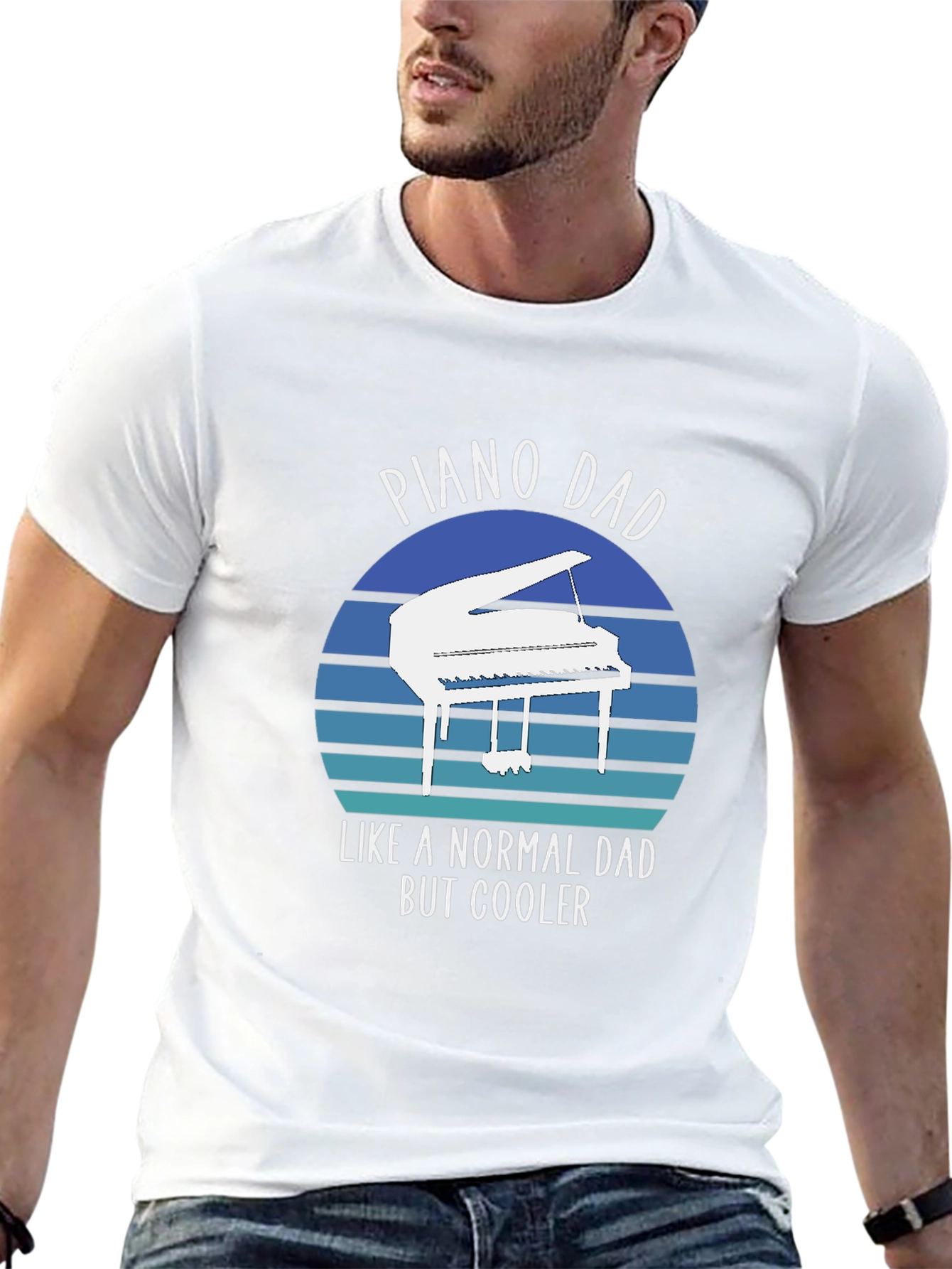 Piano Dad T-Shirt - Cool Dad Tee