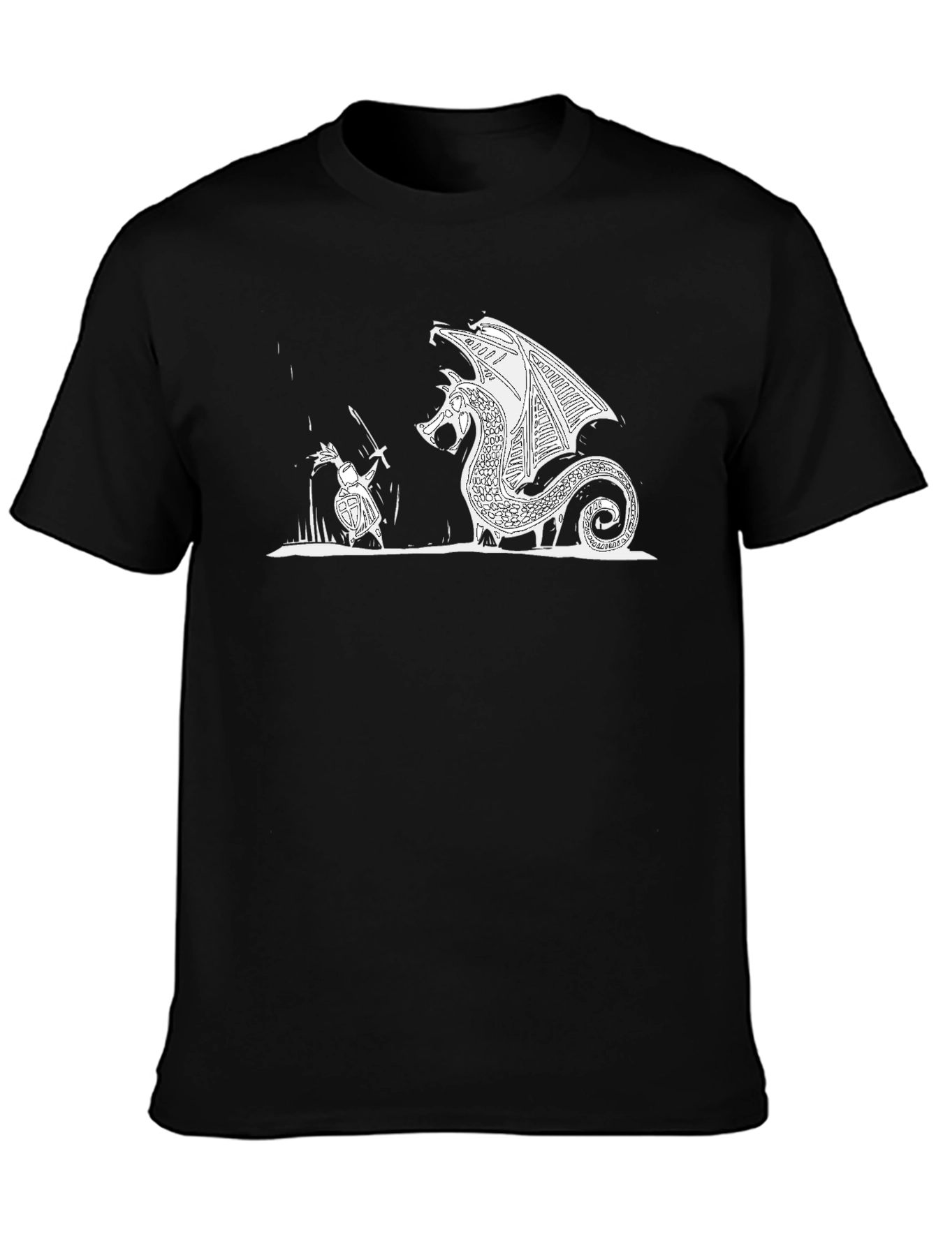 Dragon Slayer Black T-Shirt - Epic Graphic Tee