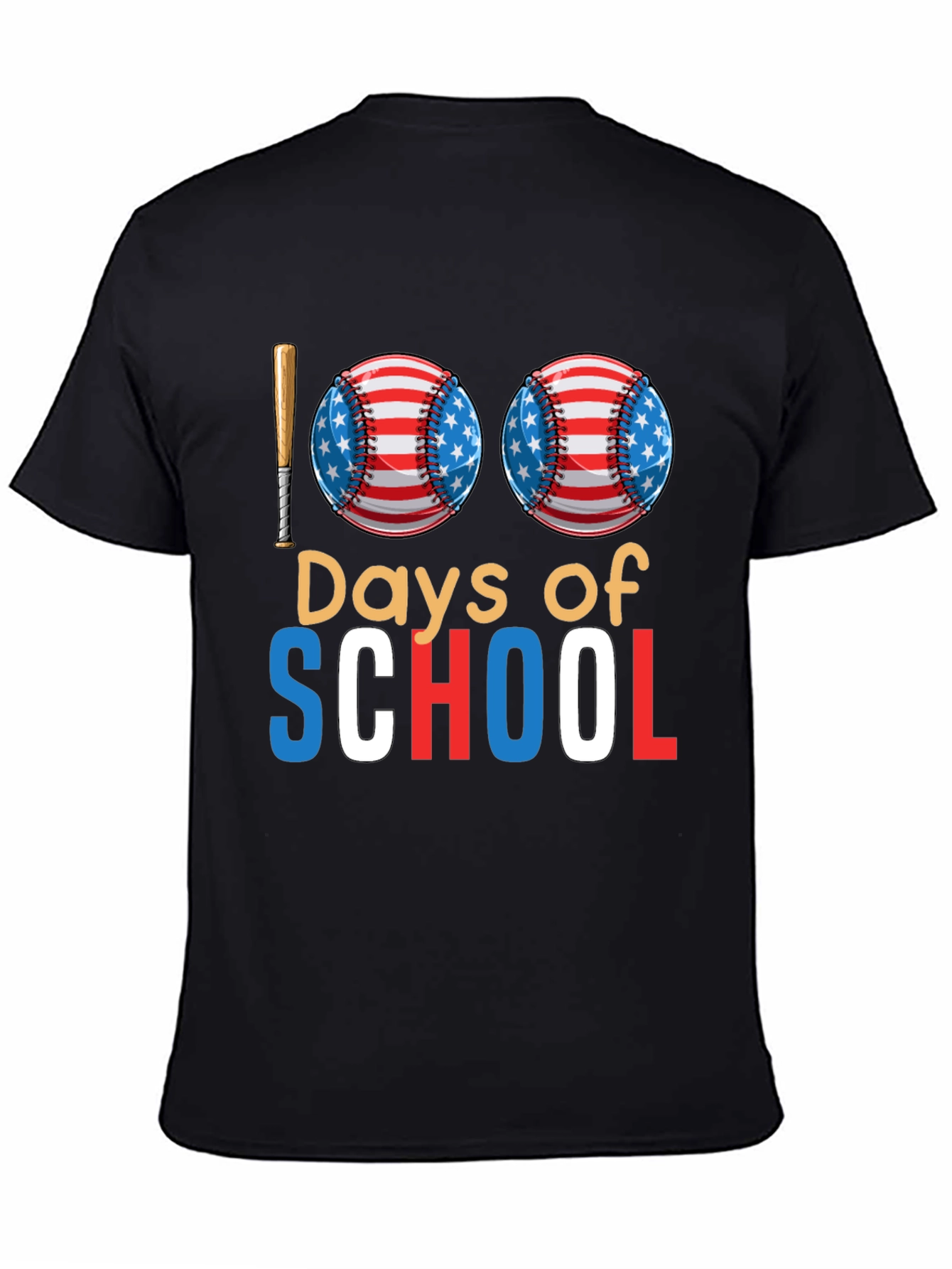 100 Days of School Baseball T-Shirt