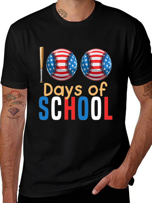 100 Days of School Baseball T-Shirt