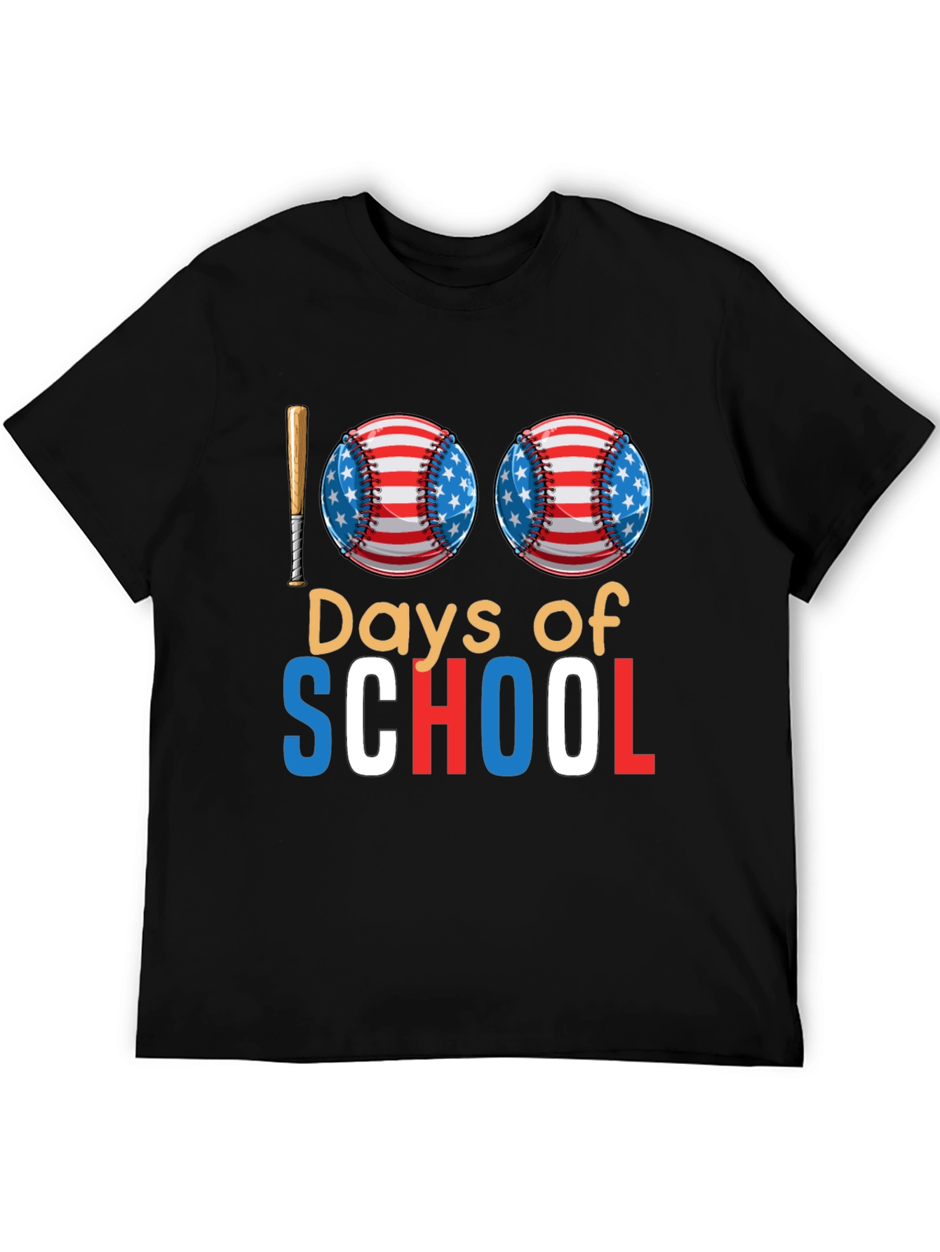 100 Days of School Baseball T-Shirt