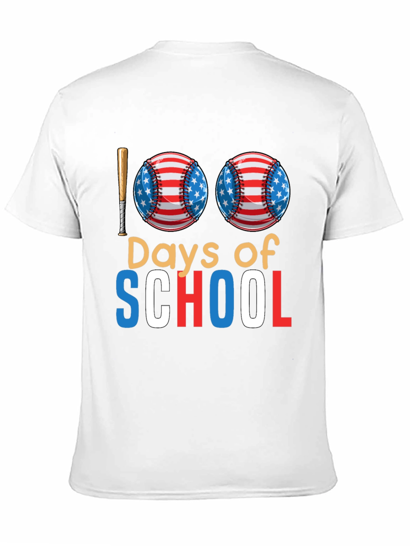 100 Days of School Baseball T-Shirt