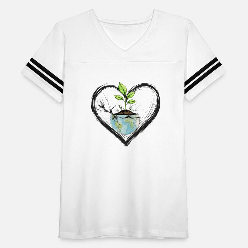 Cracked Earth Grows Hope Eco Heart Design
