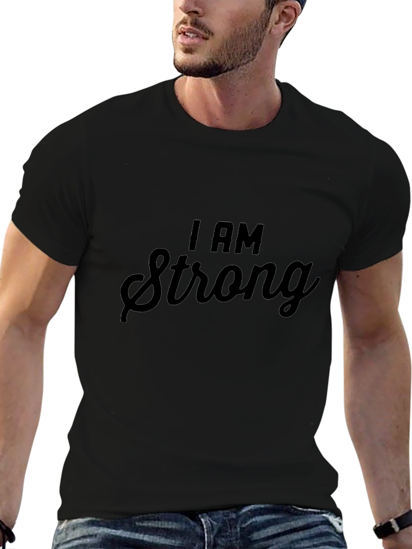 I AM Strong Black T-Shirt