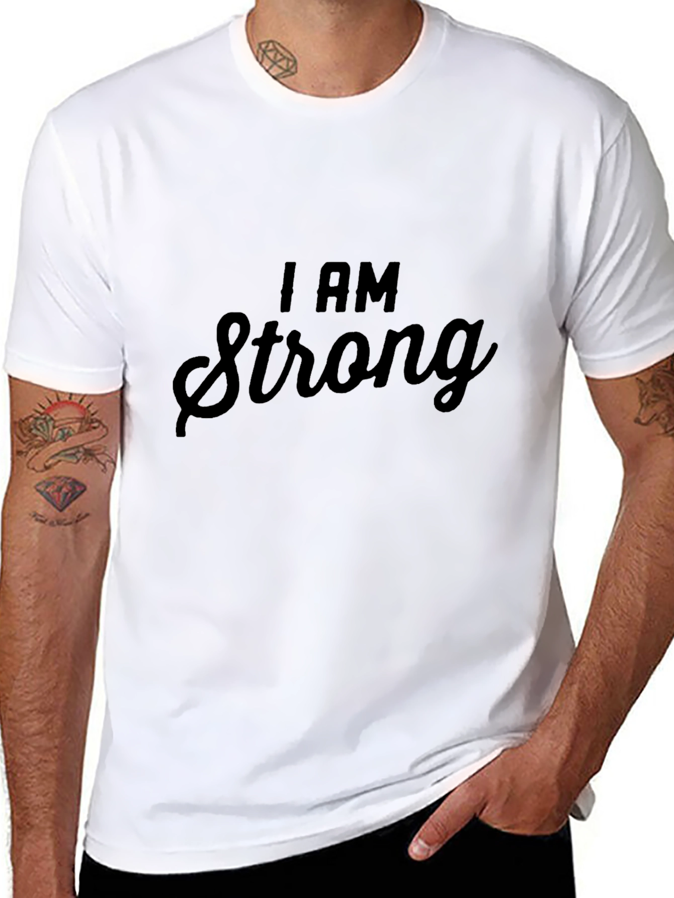 I AM Strong Black T-Shirt