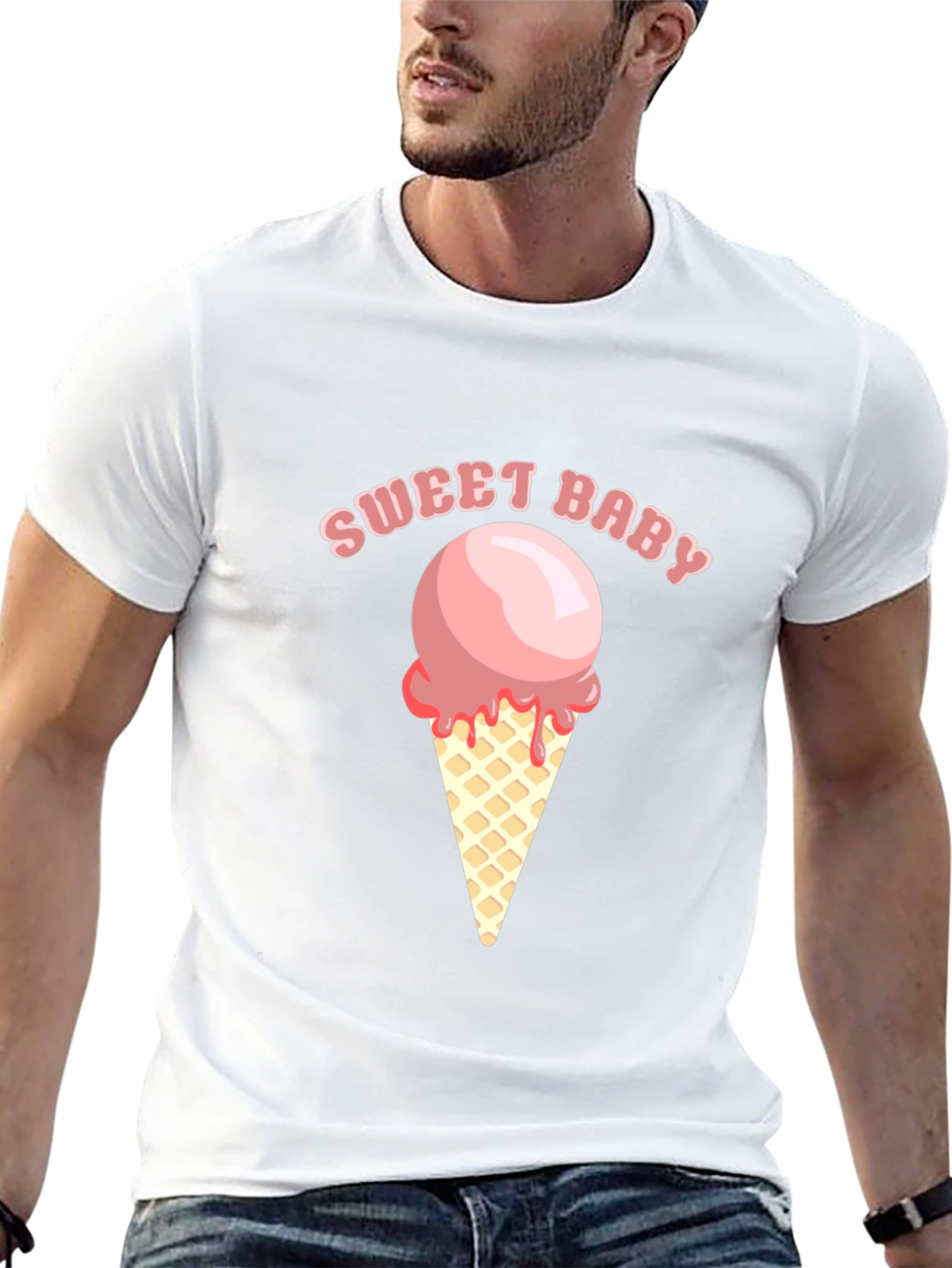 Sweet Baby Ice Cream Graphic Tee - Soft Cotton