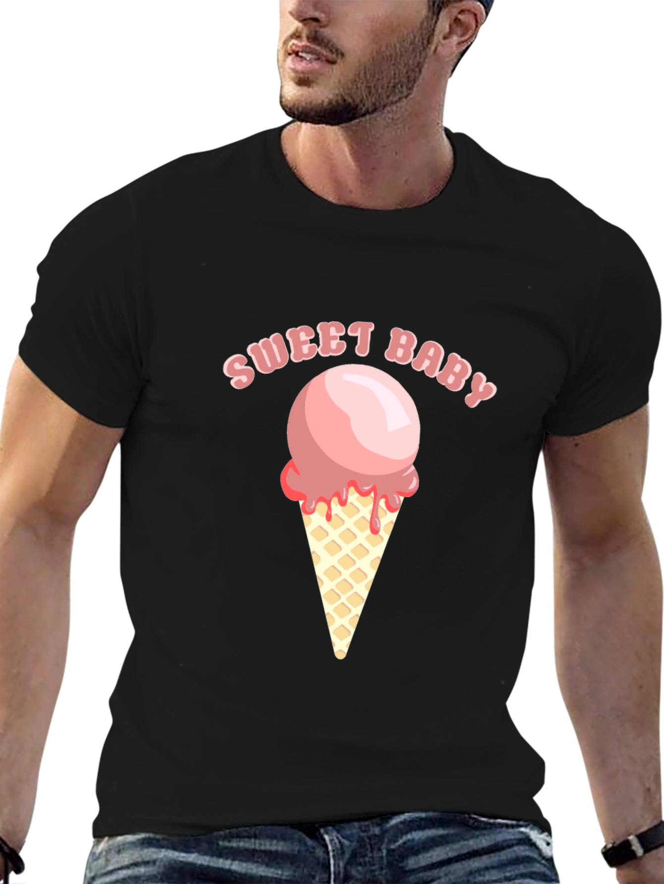 Sweet Baby Ice Cream Graphic Tee - Soft Cotton
