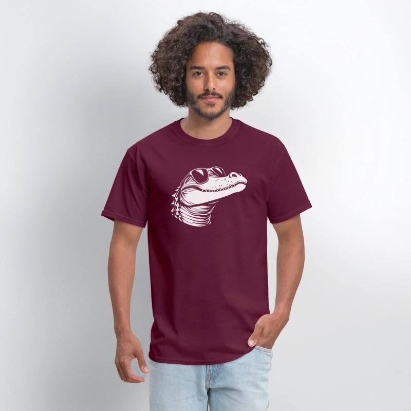 Crocodile wearing glasses