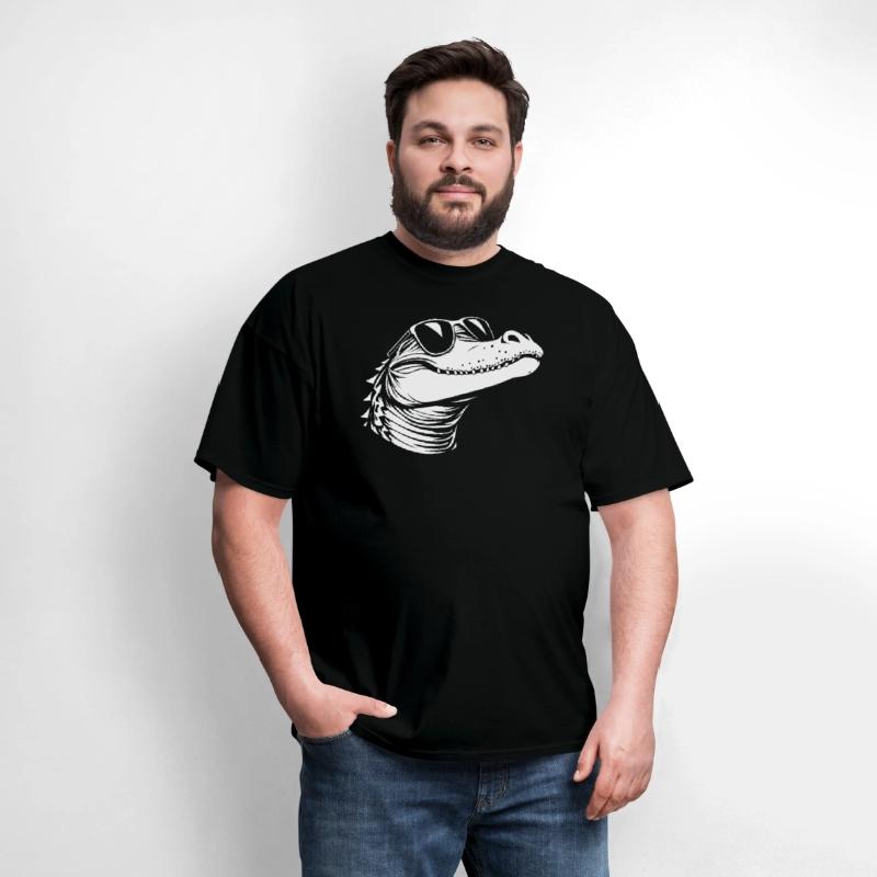 Crocodile wearing glasses