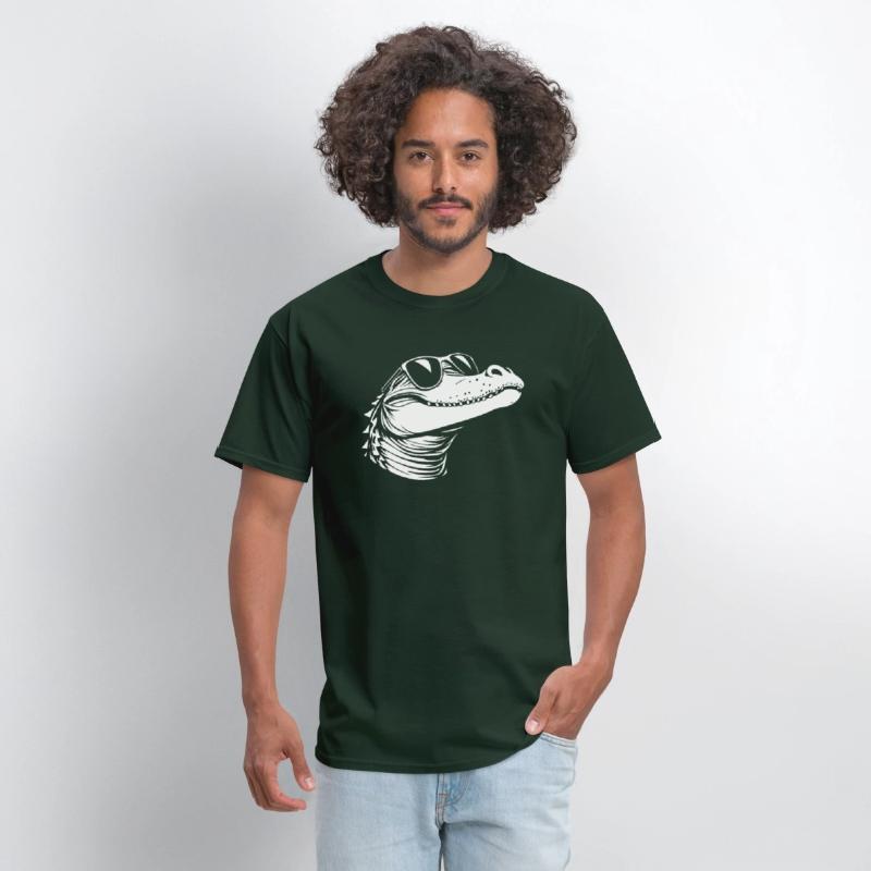 Crocodile wearing glasses