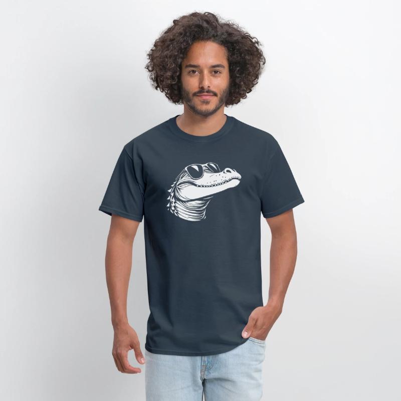 Crocodile wearing glasses