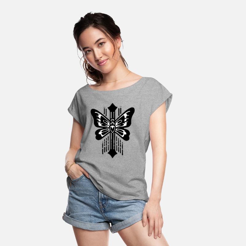 Crossed Butterfly Tattoo