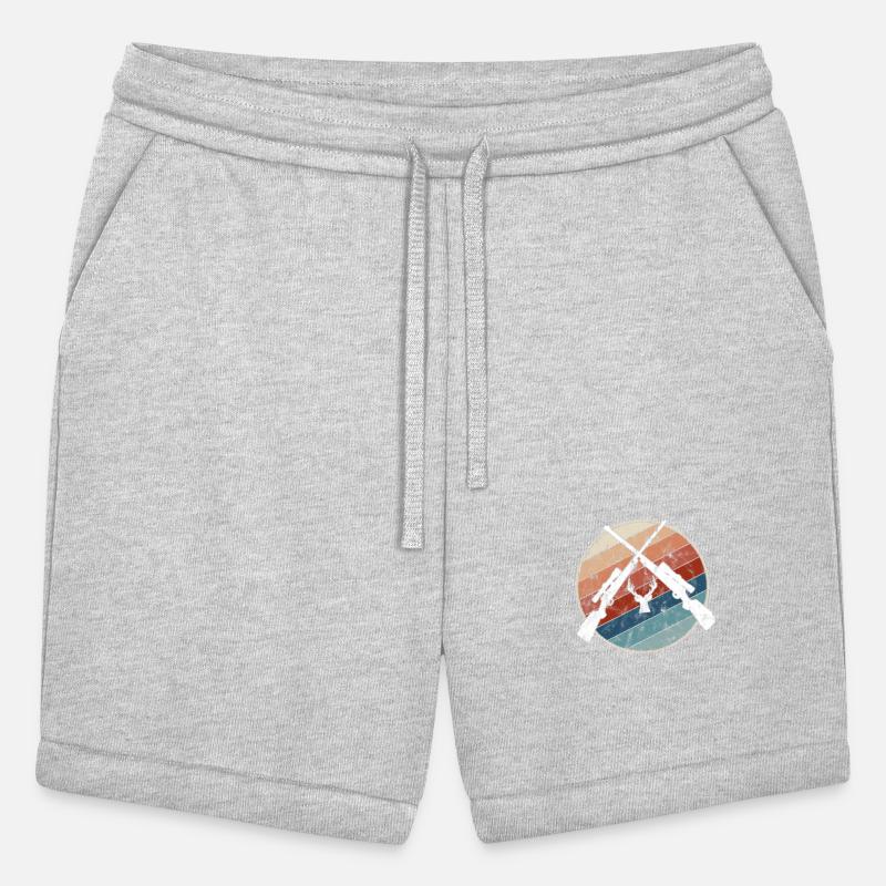 Crossed Rifles and Stag in Retro Style