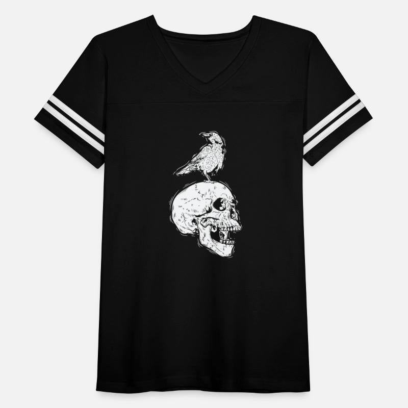 Crow on a Bone Head Raven Bird