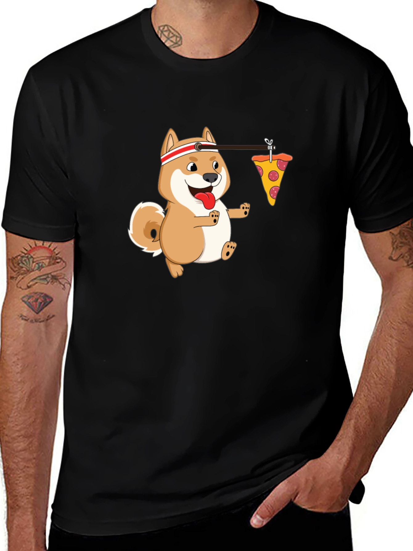 Funny Shiba Pizza Run T-Shirt