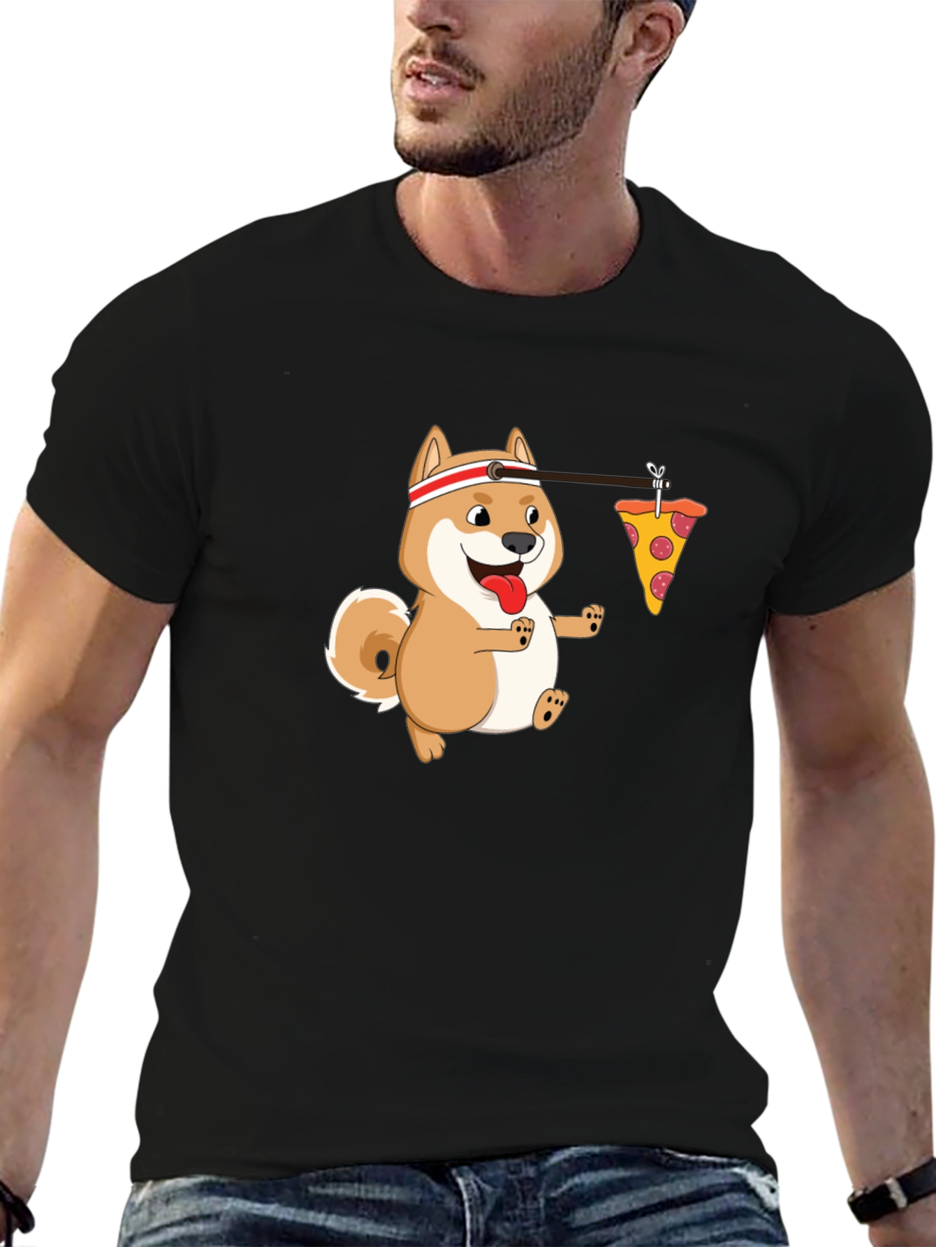Funny Shiba Pizza Run T-Shirt