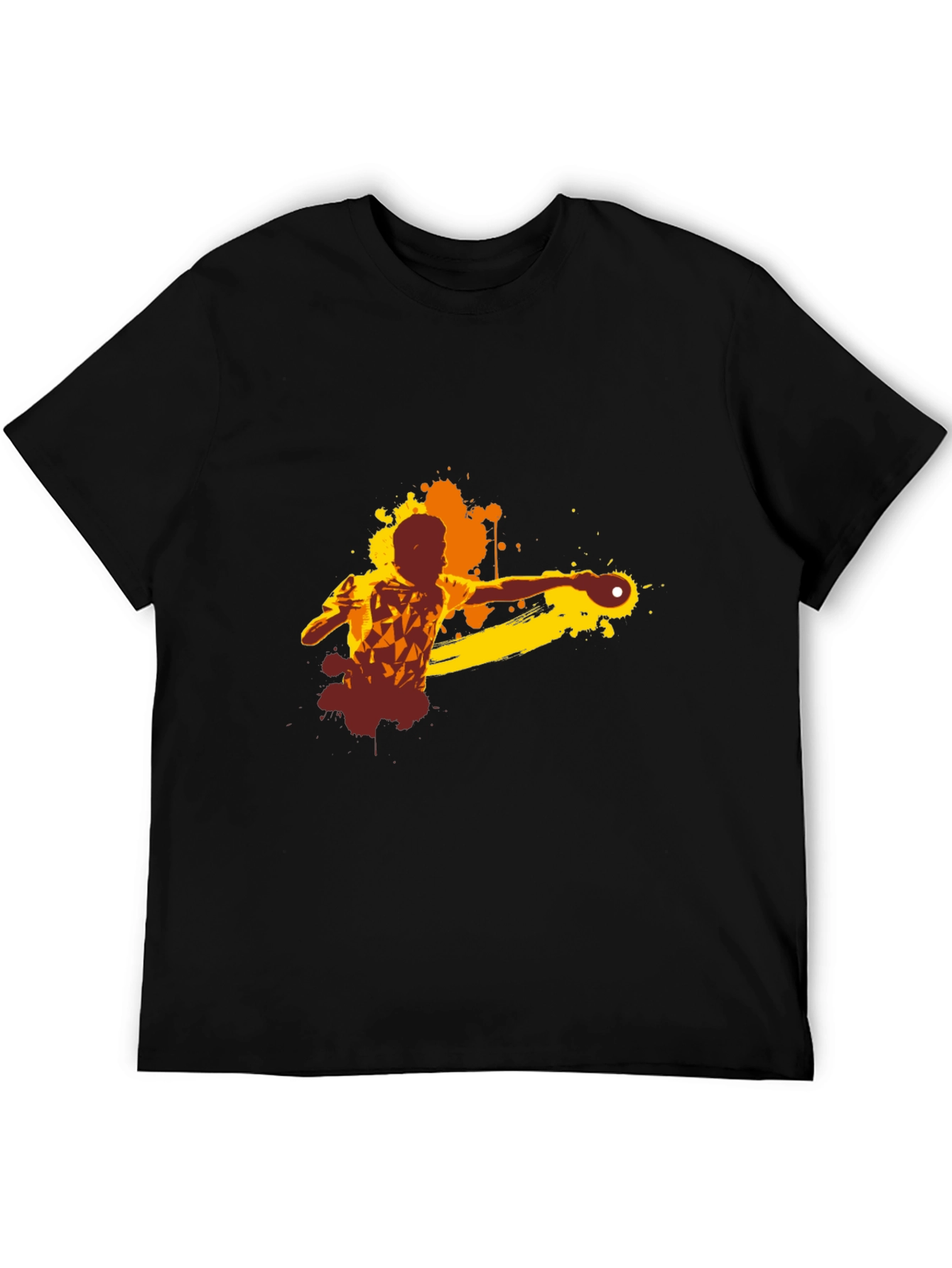 Ping Pong Graphic Tee - Sporty Black T-Shirt