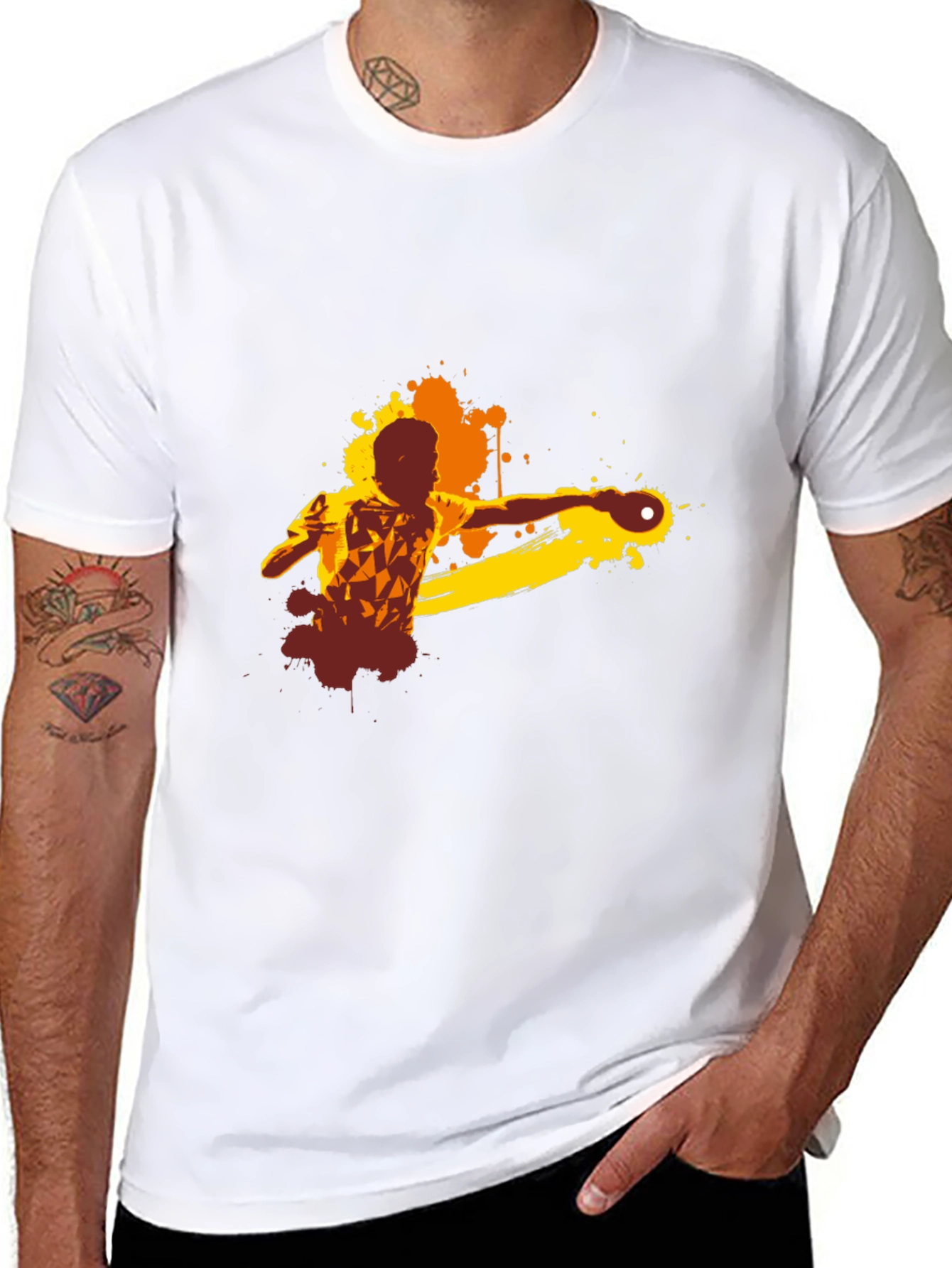 Ping Pong Graphic Tee - Sporty Black T-Shirt