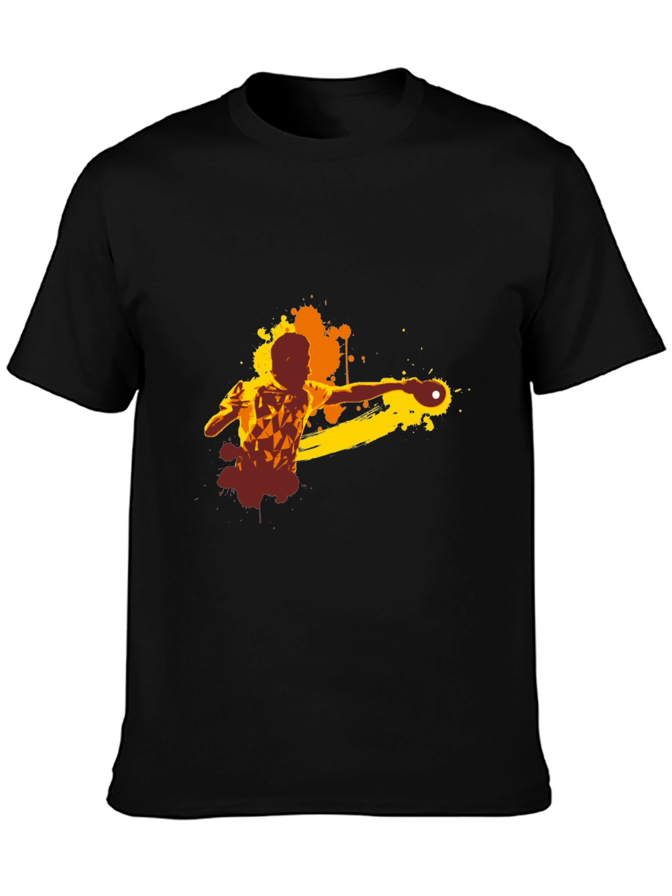 Ping Pong Graphic Tee - Sporty Black T-Shirt