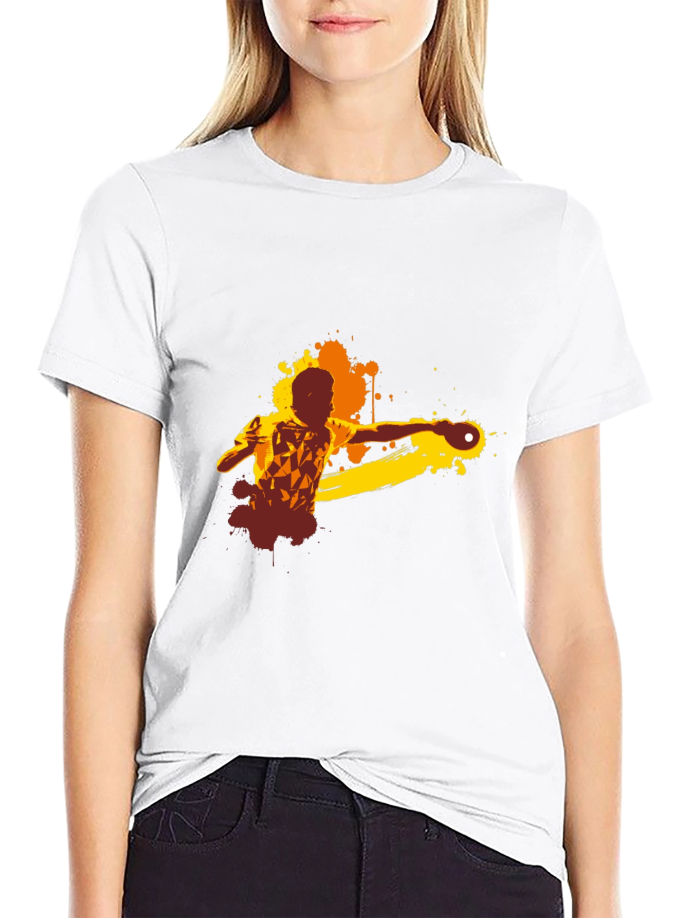 Ping Pong Graphic Tee - Sporty Black T-Shirt