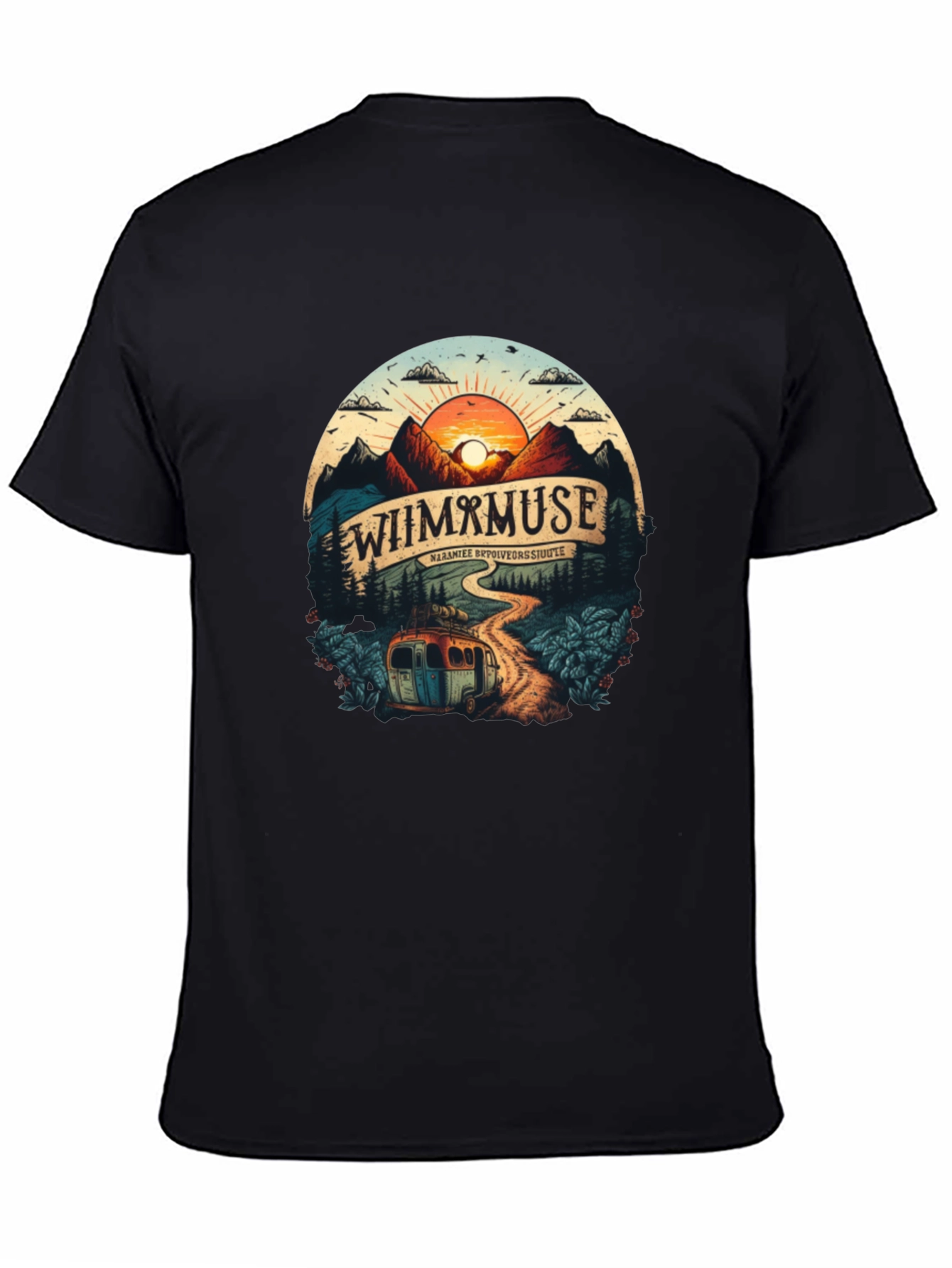 Wiimxmuse Adventure Tee - Mountain Sunset Design