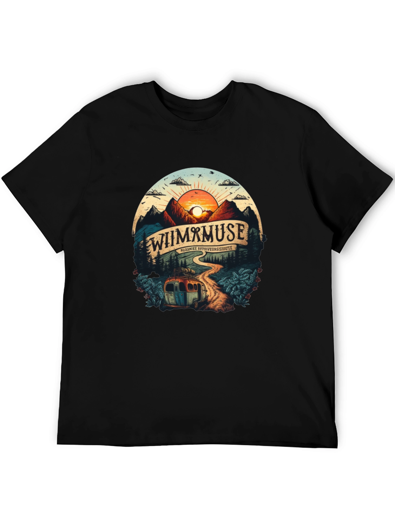 Wiimxmuse Adventure Tee - Mountain Sunset Design
