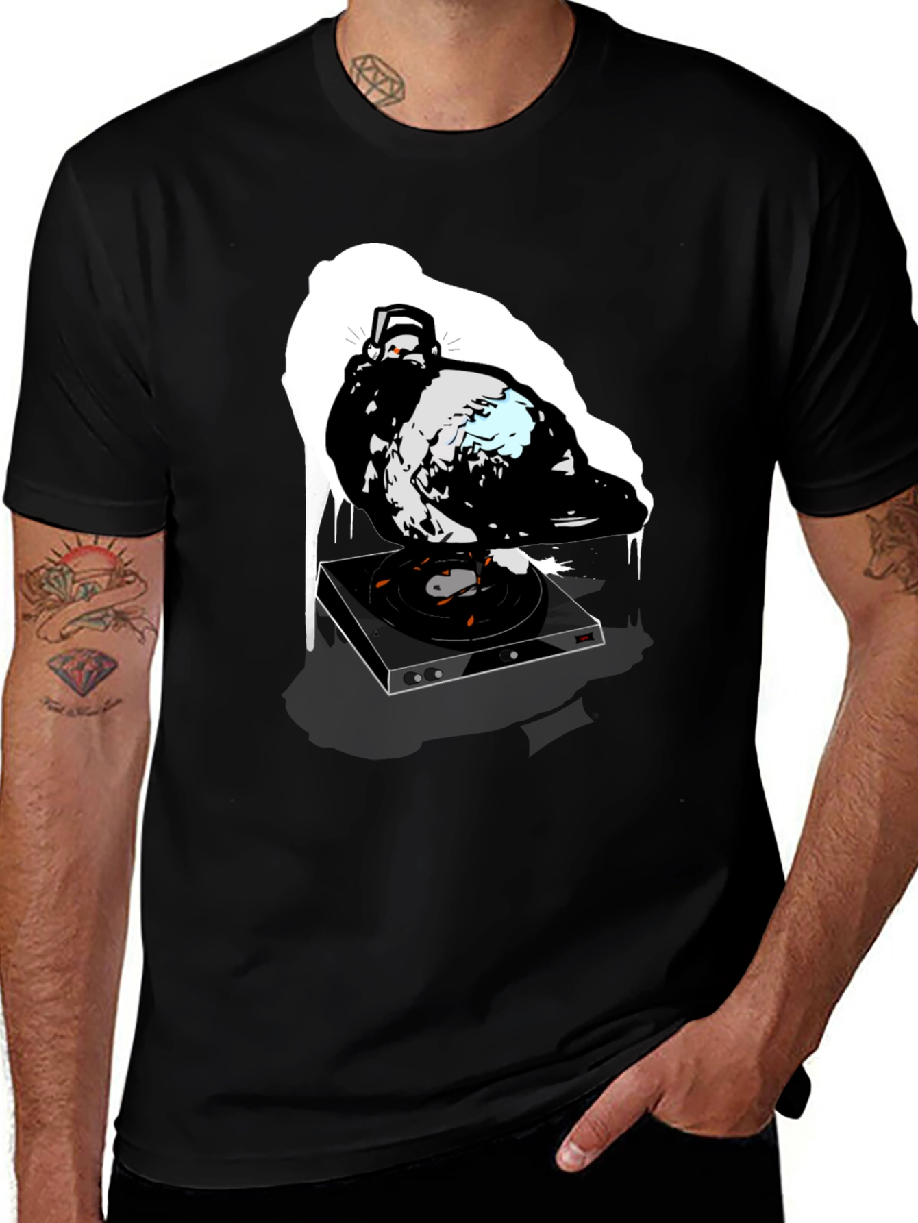 DJ Pigeon Graphic T-Shirt