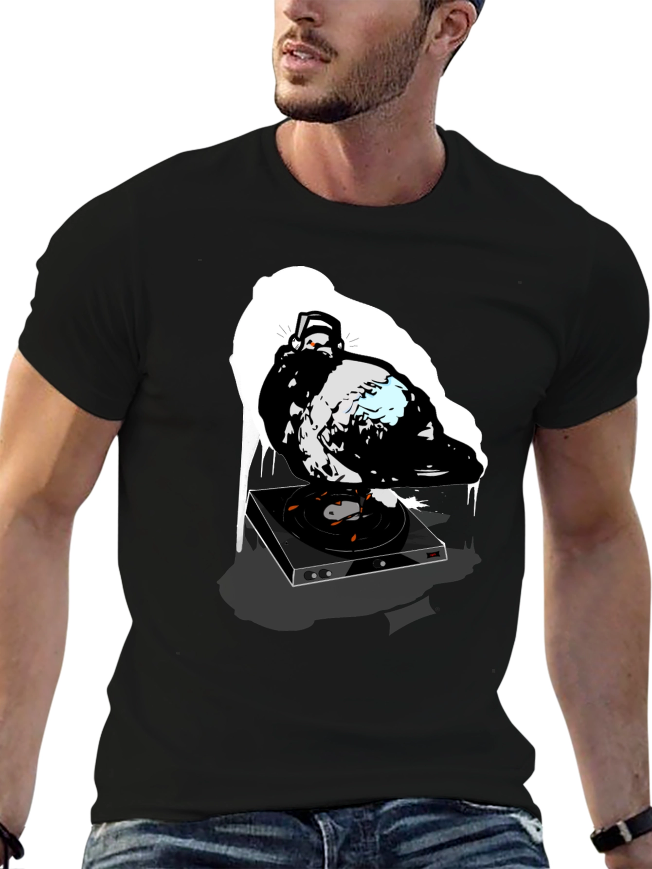 DJ Pigeon Graphic T-Shirt