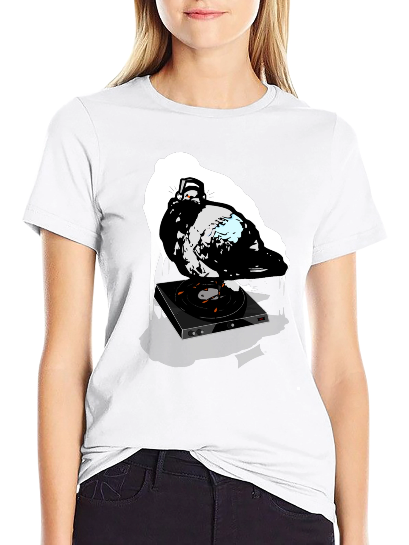 DJ Pigeon Graphic T-Shirt
