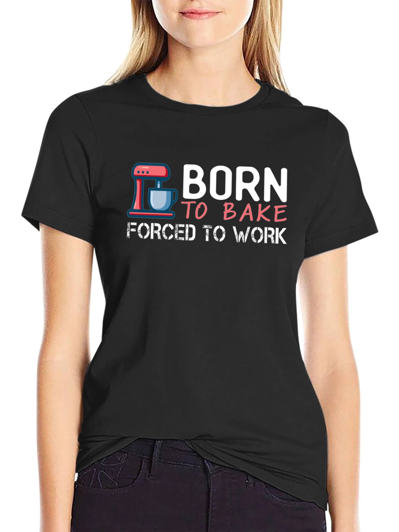 Born to Bake Mens Black Graphic Tee