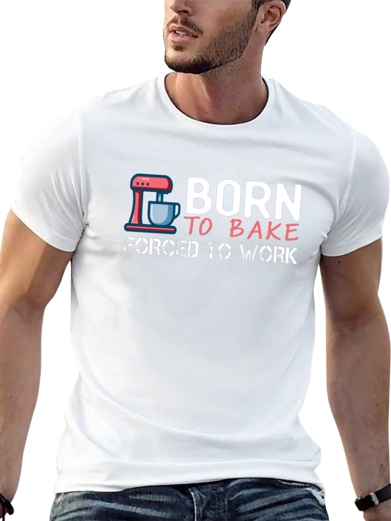 Born to Bake Mens Black Graphic Tee
