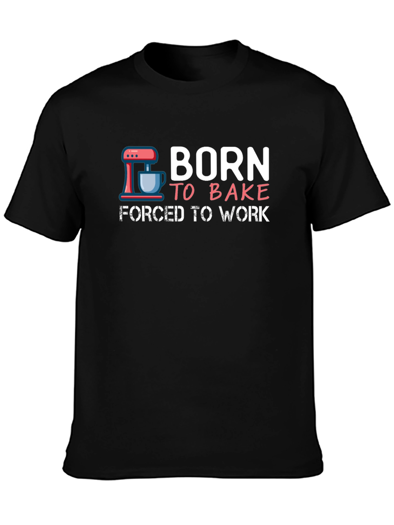 Born to Bake Mens Black Graphic Tee
