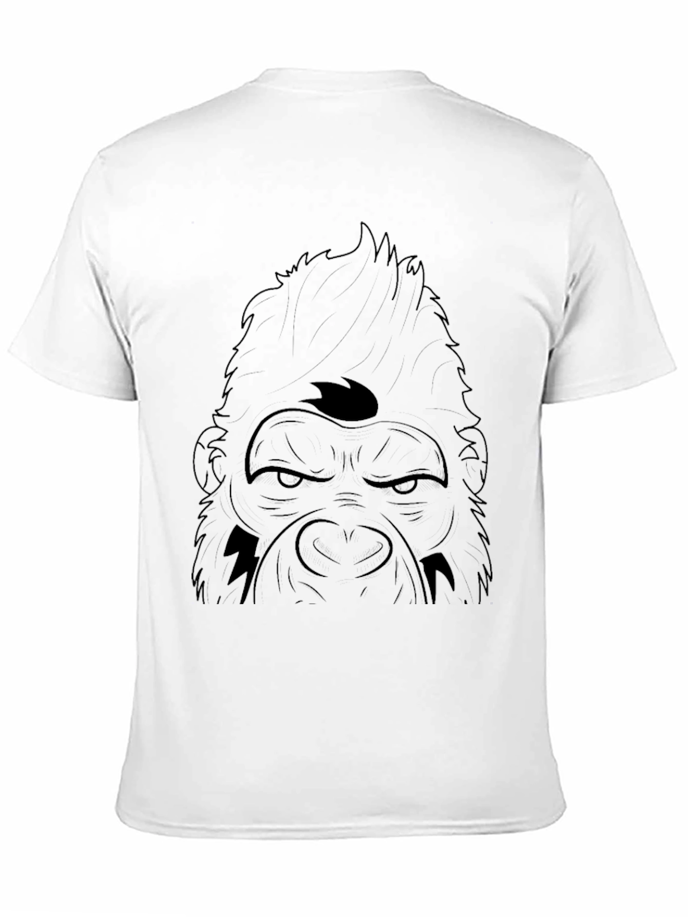 Mens Gorilla Graphic Print Black T-Shirt