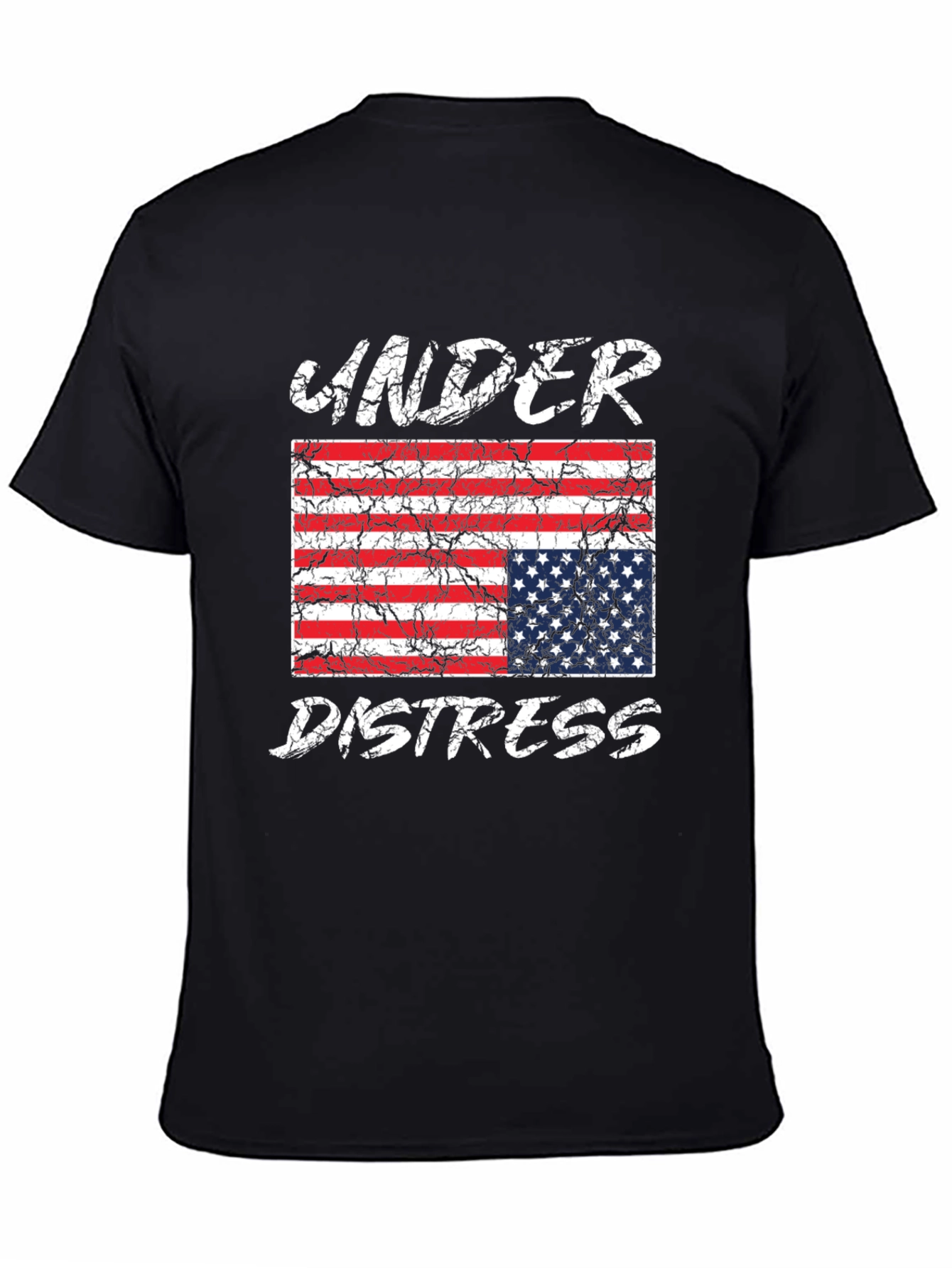 Under Distress American Flag Graphic T-Shirt