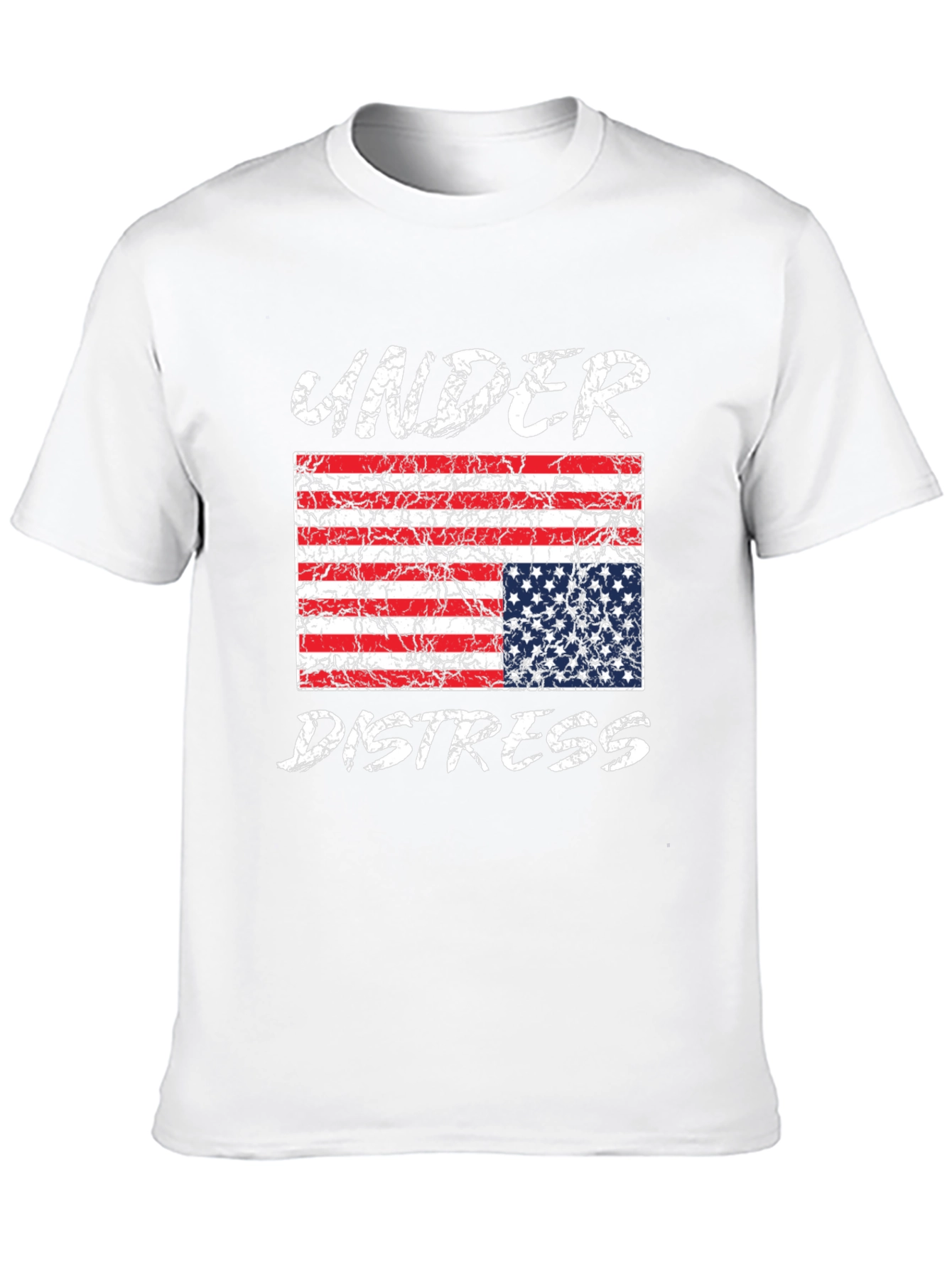 Under Distress American Flag Graphic T-Shirt