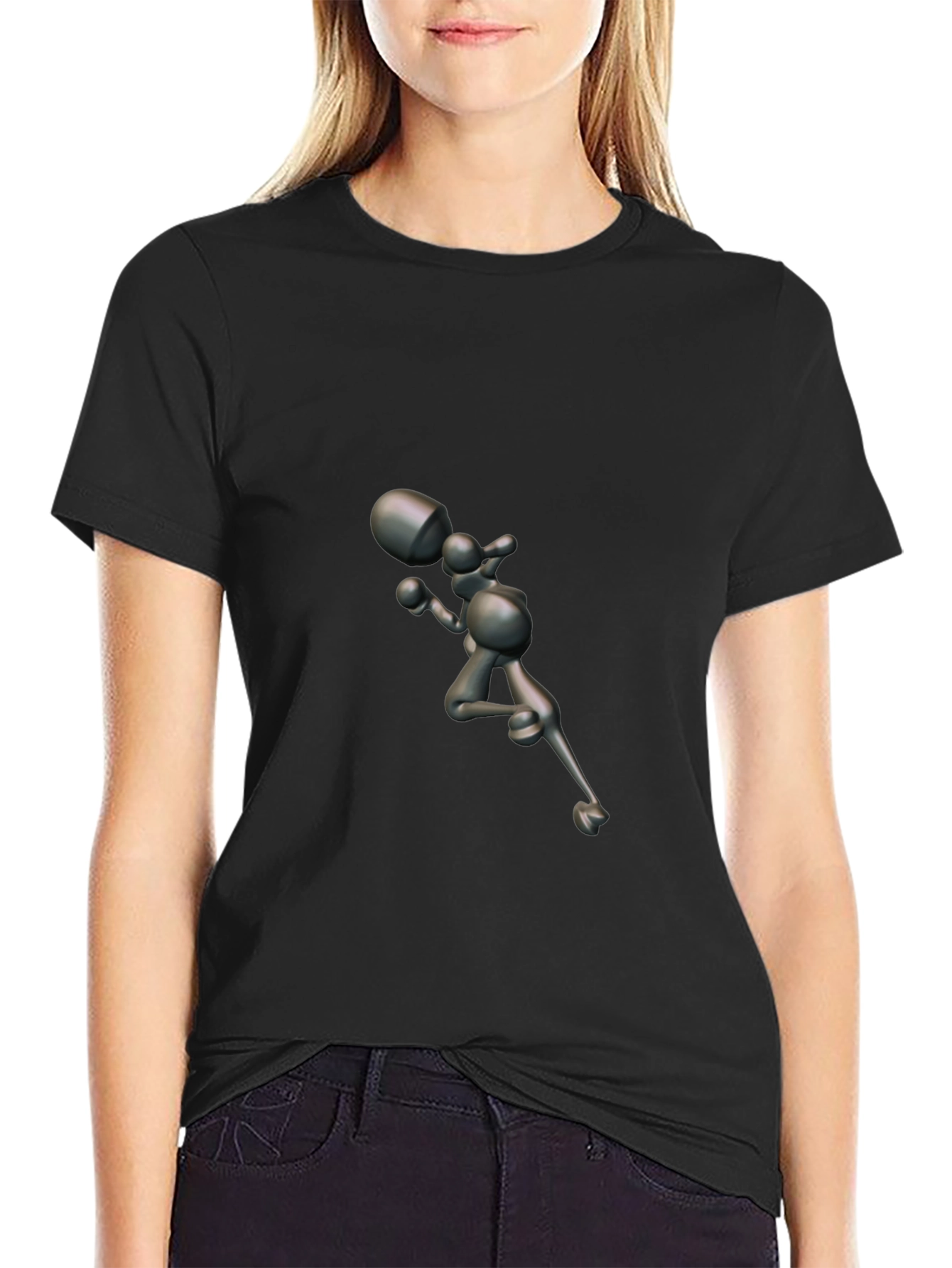 Abstract Figure Graphic Tee - Modern Streetwear