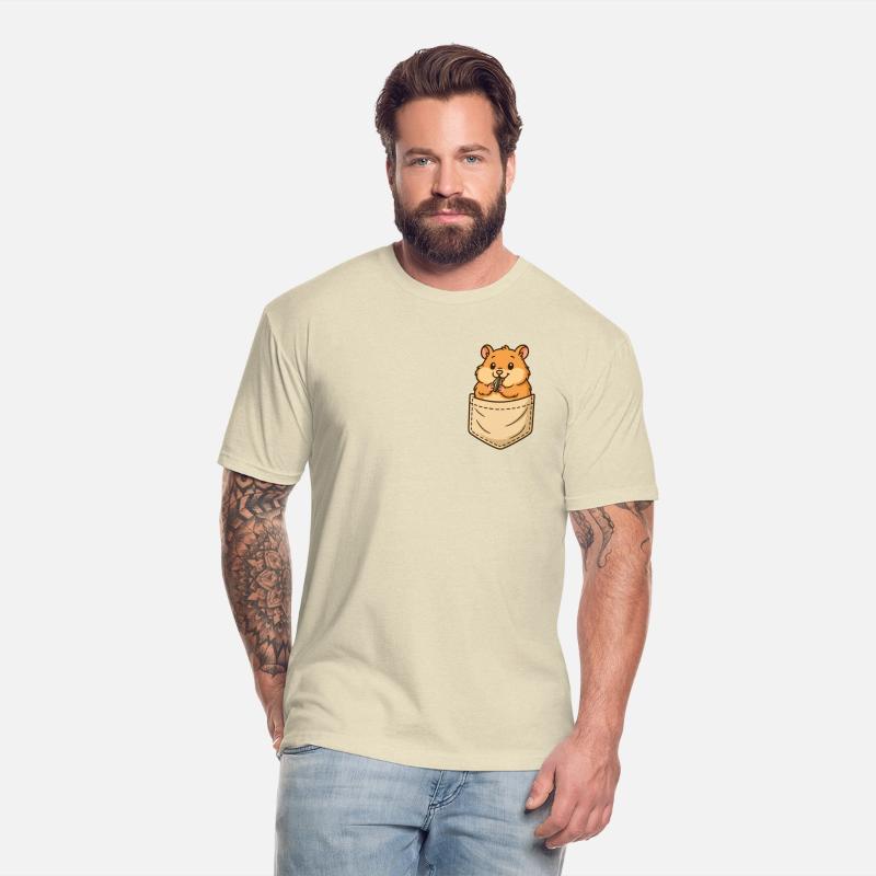 Cute Hamster in Pocket Eating Sunflower Seed