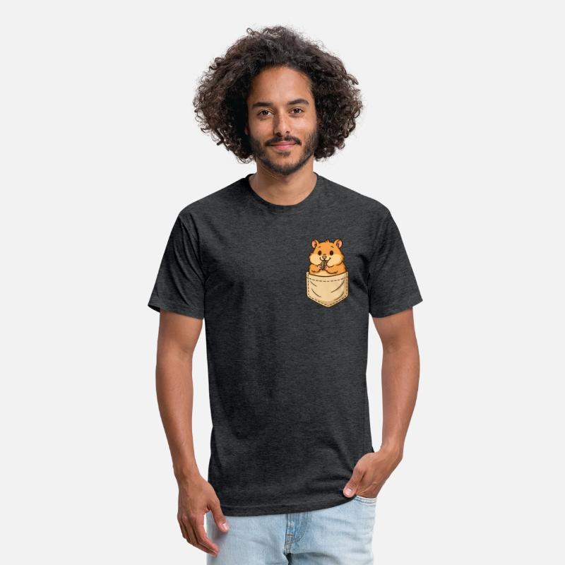 Cute Hamster in Pocket Eating Sunflower Seed