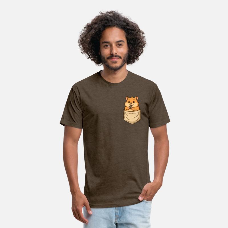 Cute Hamster in Pocket Eating Sunflower Seed