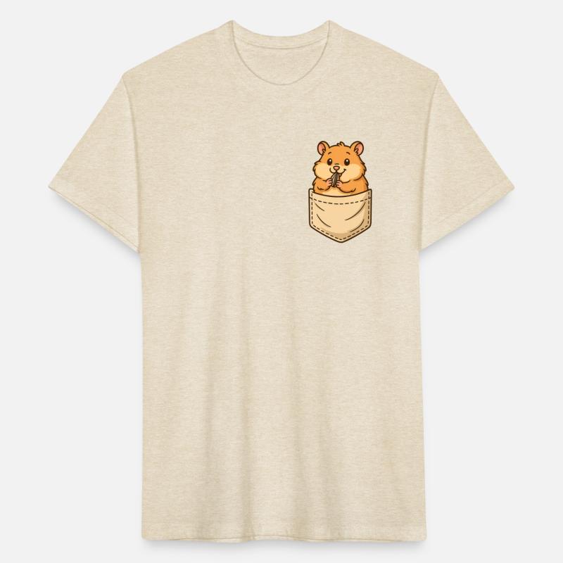 Cute Hamster in Pocket Eating Sunflower Seed