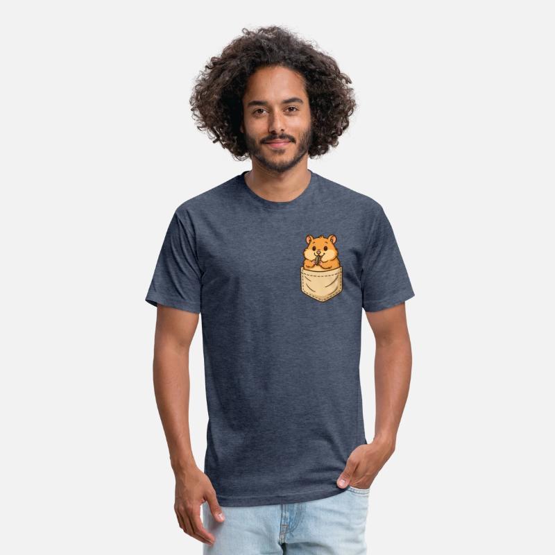 Cute Hamster in Pocket Eating Sunflower Seed