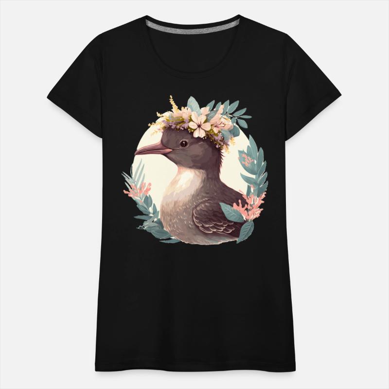 Cute Shearwater Bird Flower Crown Floral Seabirds