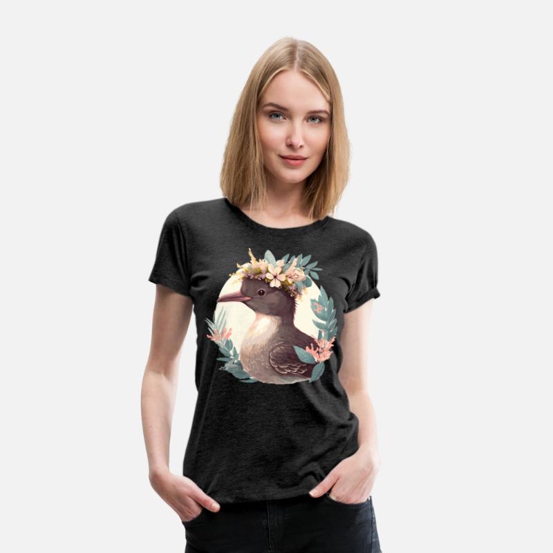 Cute Shearwater Bird Flower Crown Floral Seabirds