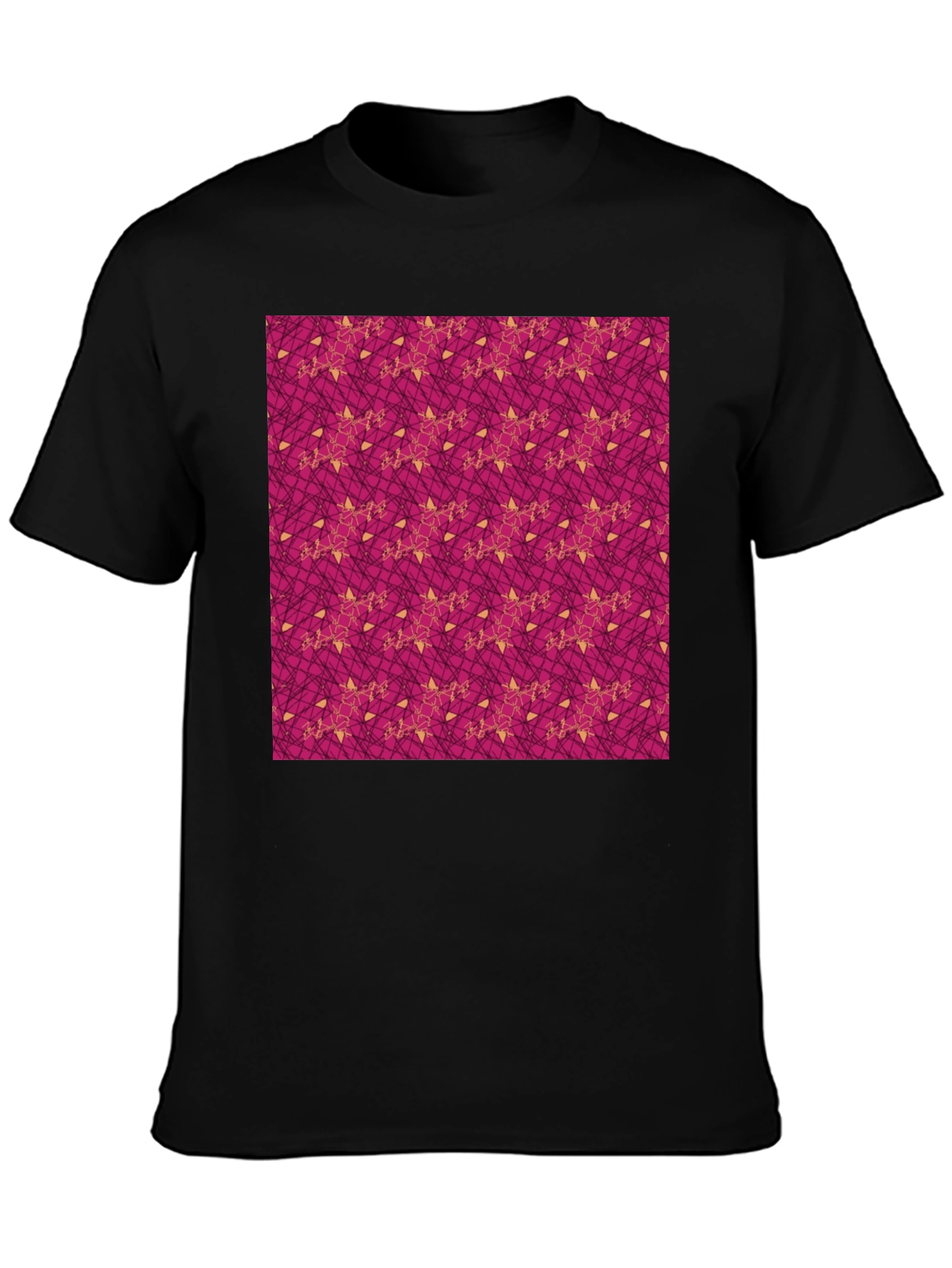 Patterned Black T-Shirt