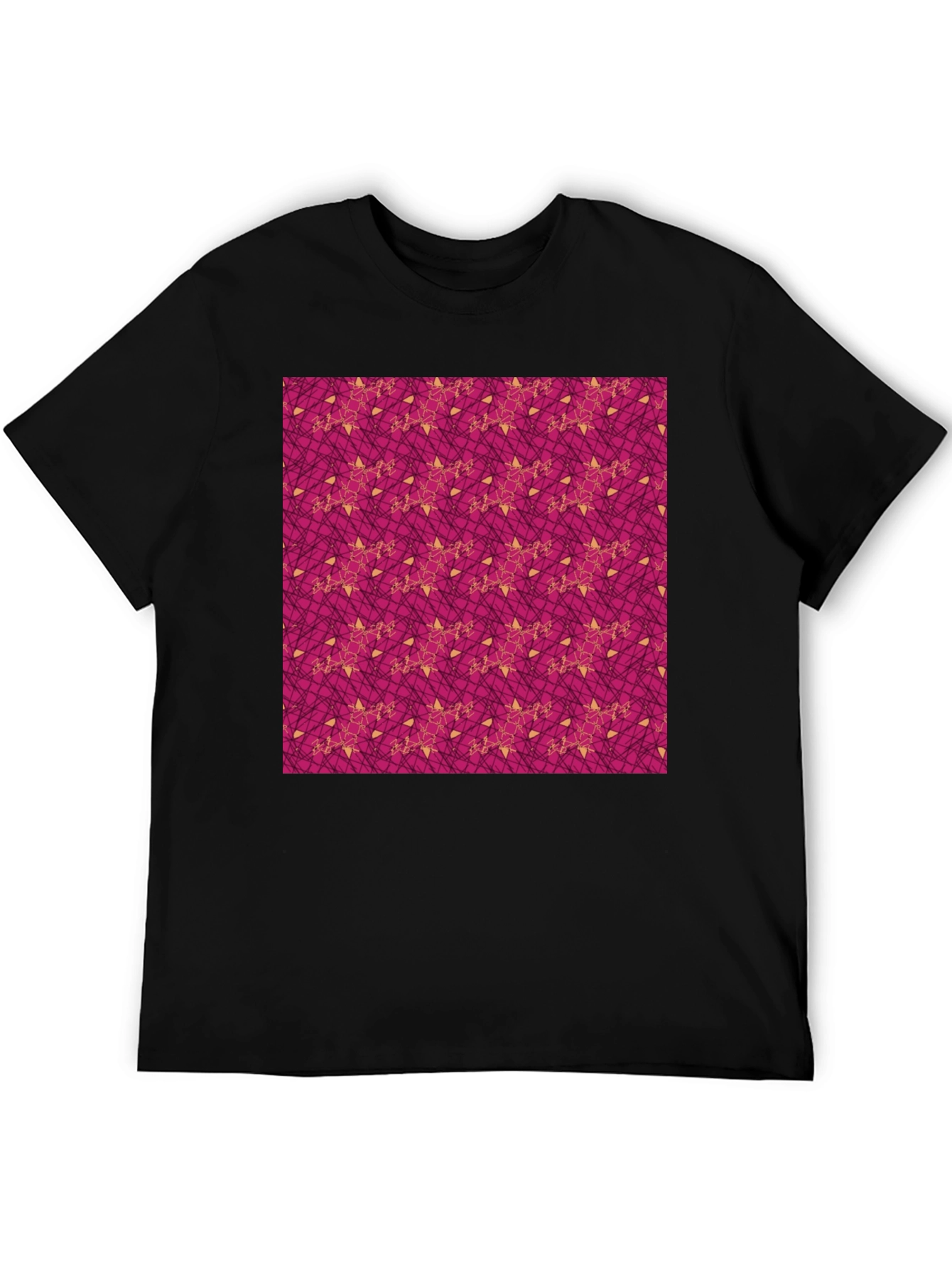 Patterned Black T-Shirt