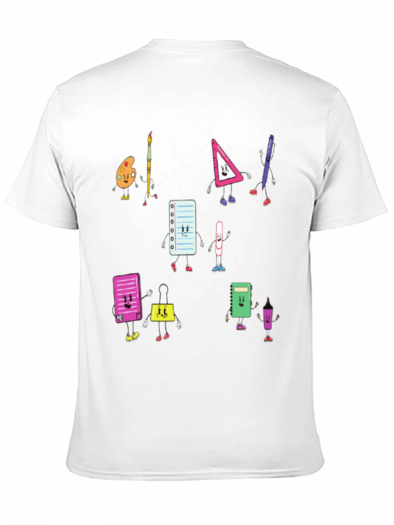 Cartoon School Supply T-Shirt: Back to School Style
