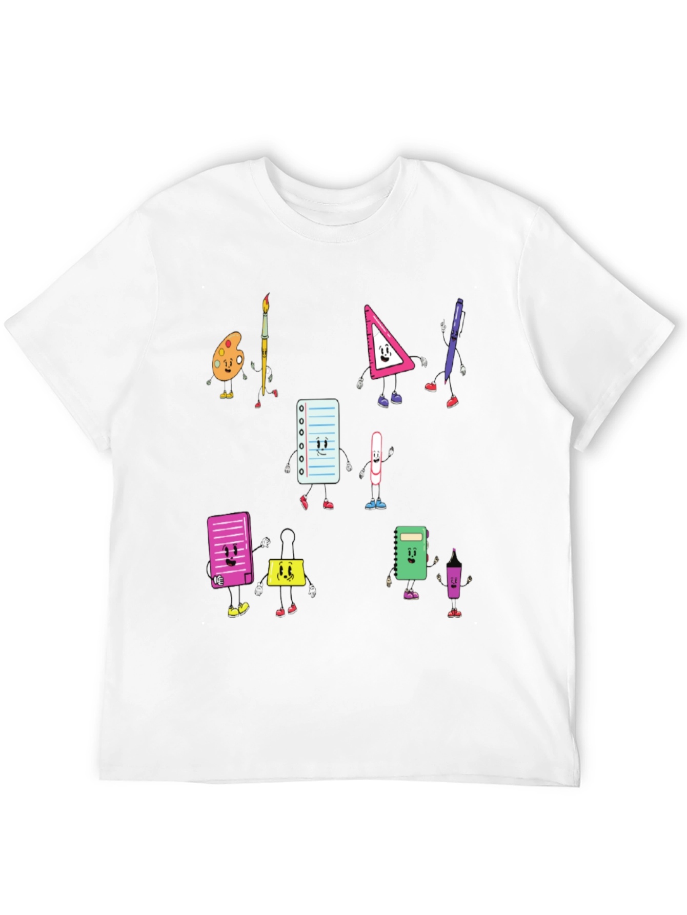 Cartoon School Supply T-Shirt: Back to School Style